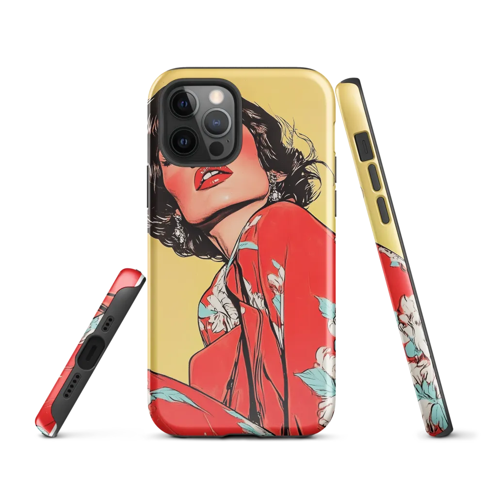 Striking Elegance in Pop Art | Phone Case |  12 Pro | Tough Case | Glossy