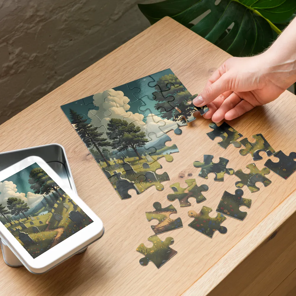 Meadow of Remembrance 
 Jigsaw Puzzle in Tin Box