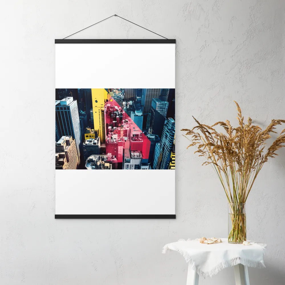 Dynamic Urban Symphony | Poster With Black Wood Hanger | 24″×36″