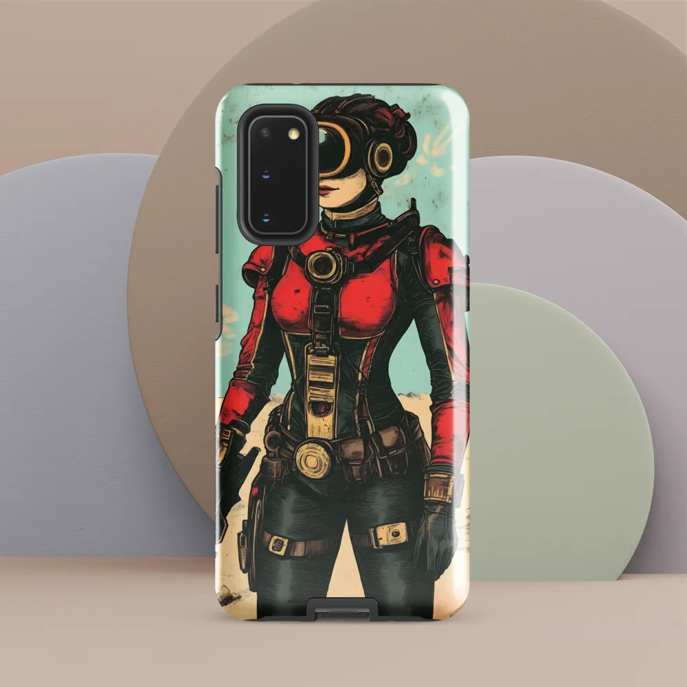 Futuristic Explorer: A Steampunk Adventure | Phone Case |  S20 | Tough Case | Glossy