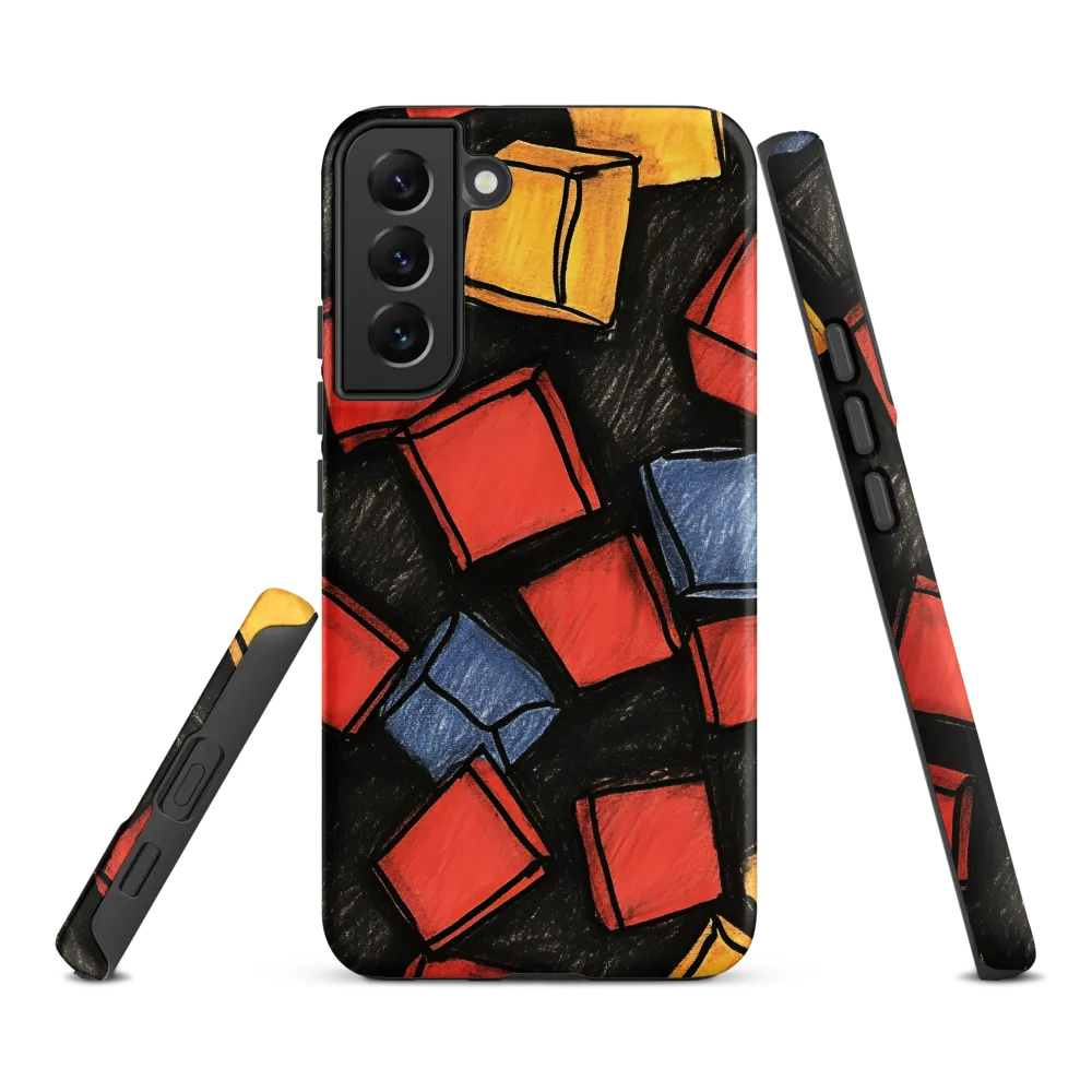 Vibrant Geometry in Motion | Phone Case |  S22 Plus | Tough Case | Matte