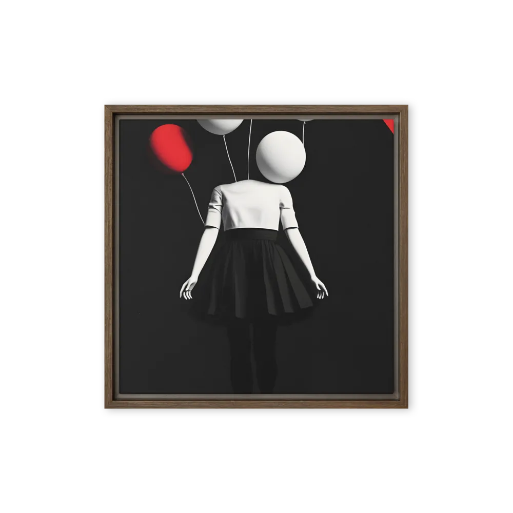 Suspended in Mystery | Canvas with Brown Frame | 16″×16″