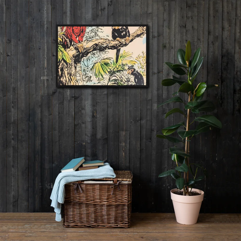 Jungle Harmony | Canvas with Black Frame | 20″×30″