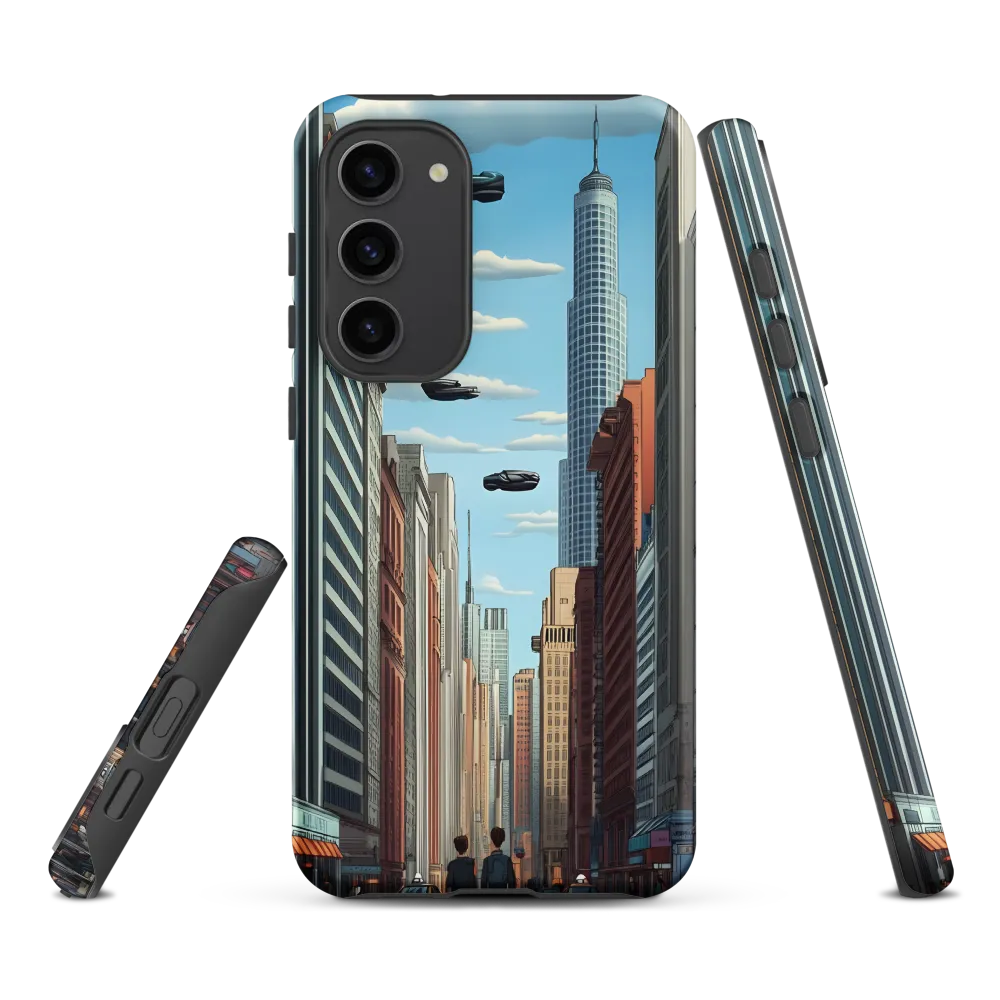 Futuristic Stroll through the Urban Skyline