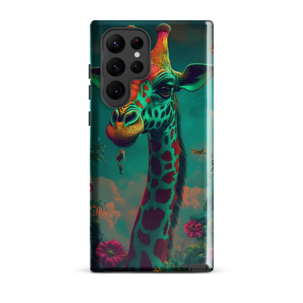 Whimsical Giraffe Among Blossoms