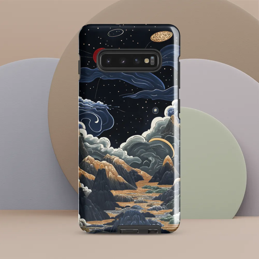 Celestial Harmony: Peaks and Planets | Phone Case |  S10 Plus | Tough Case | Glossy