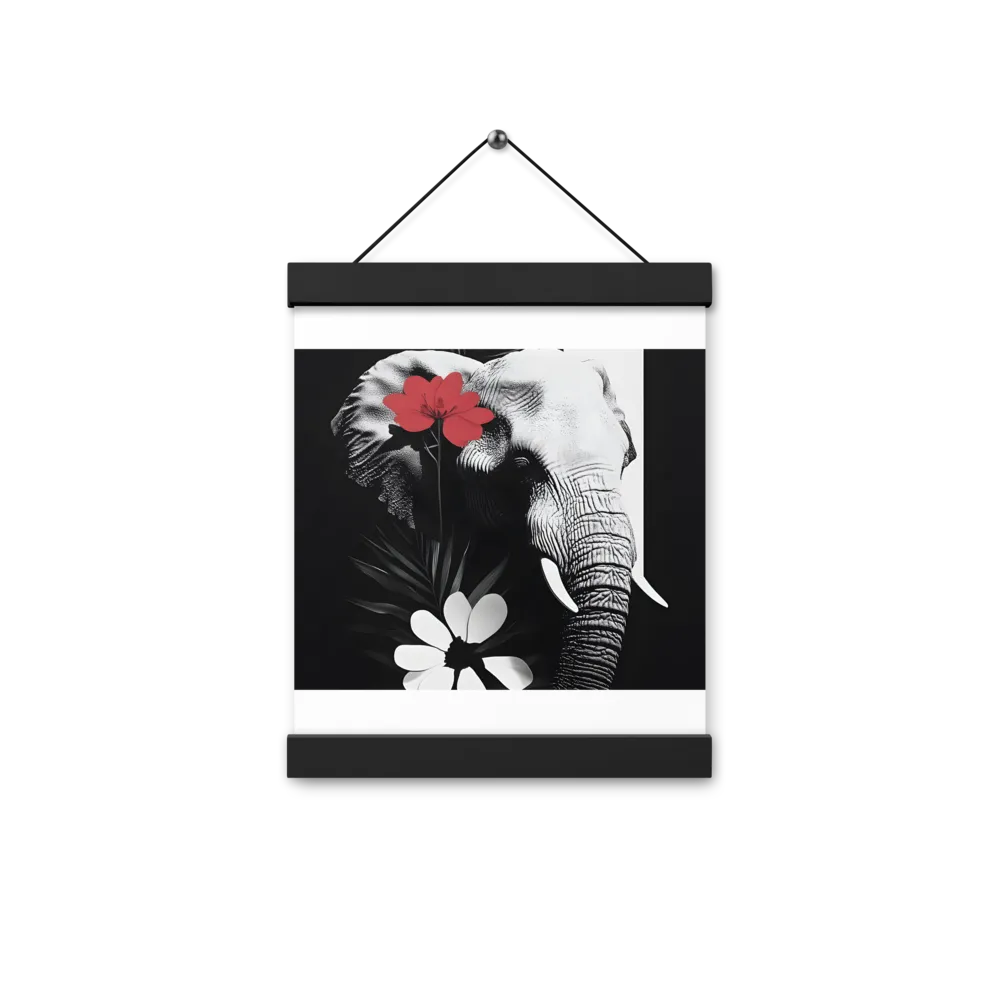Elephant Harmony | Poster With Black Wood Hanger | 8″×10″
