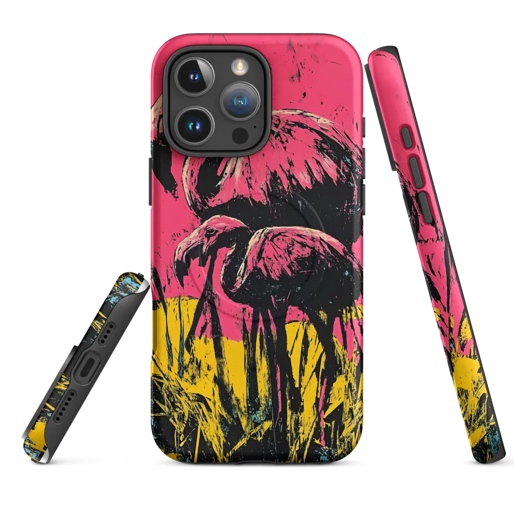 Flamingo Duet: A Pop Art Expression