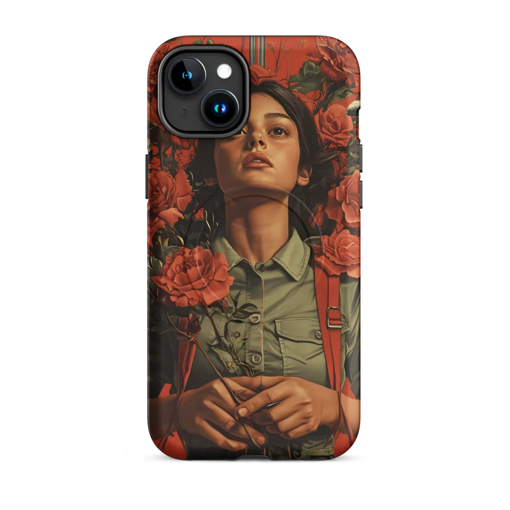 Harmony and Strength: A Portrait Among Roses