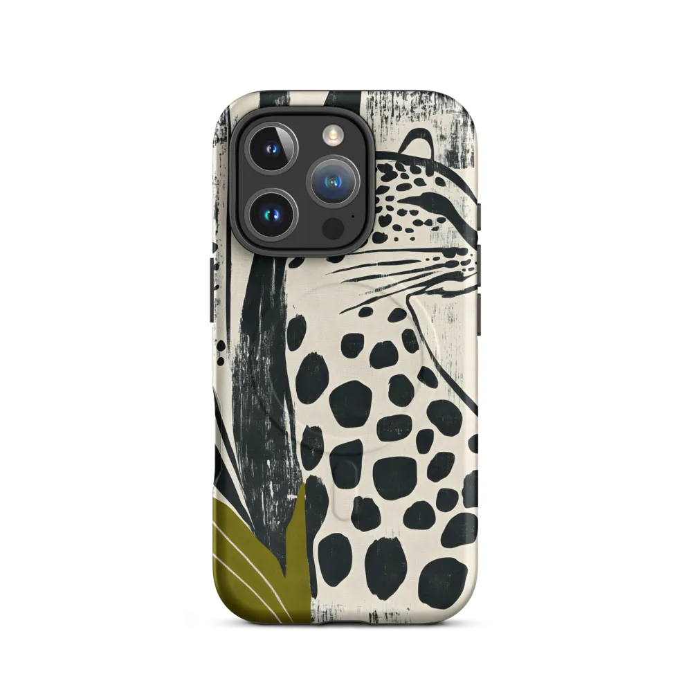Leopard in Silhouette: A Modern Appeal | Phone Case |  16 Pro | MagSafe® Tough Case | Matte