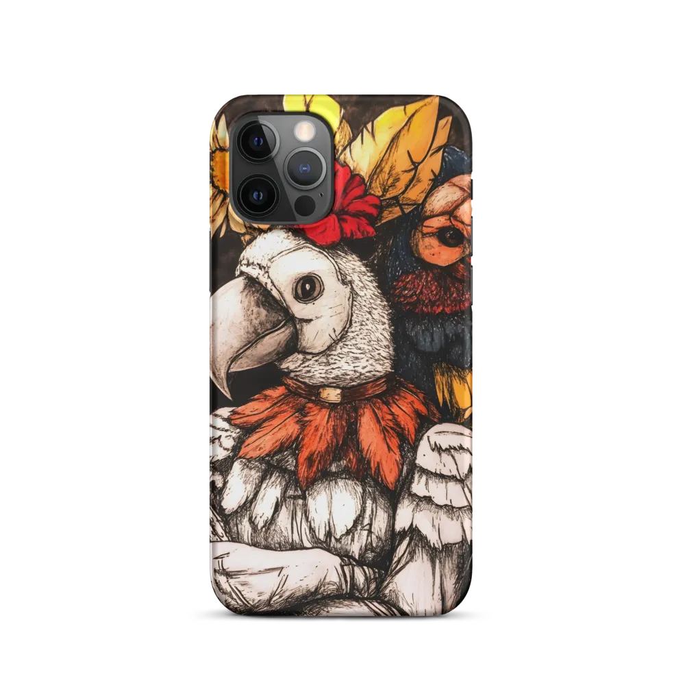 The Surreal Guardian: A Dance of Feathers and Flowers