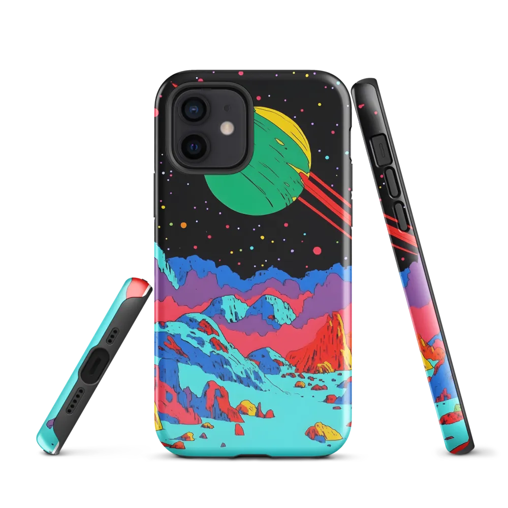 Neon Shores of a Ringed World