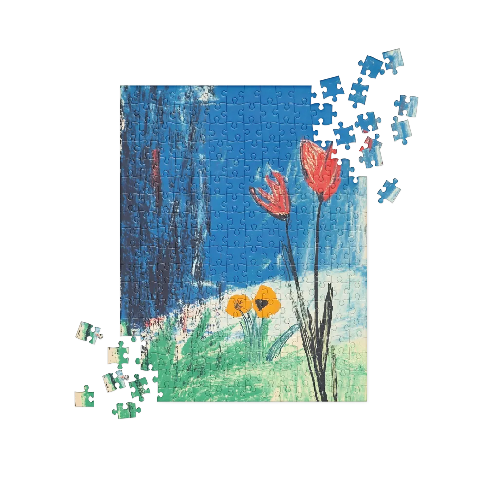 Joyful Blossoms in Blue | Jigsaw Puzzle | 252/520 pieces