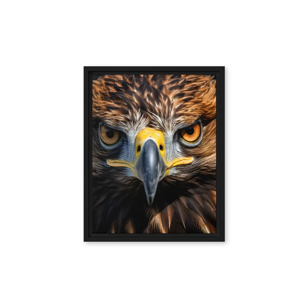 The Intensity of the Eagle | Canvas with Black Frame | 11″×14″