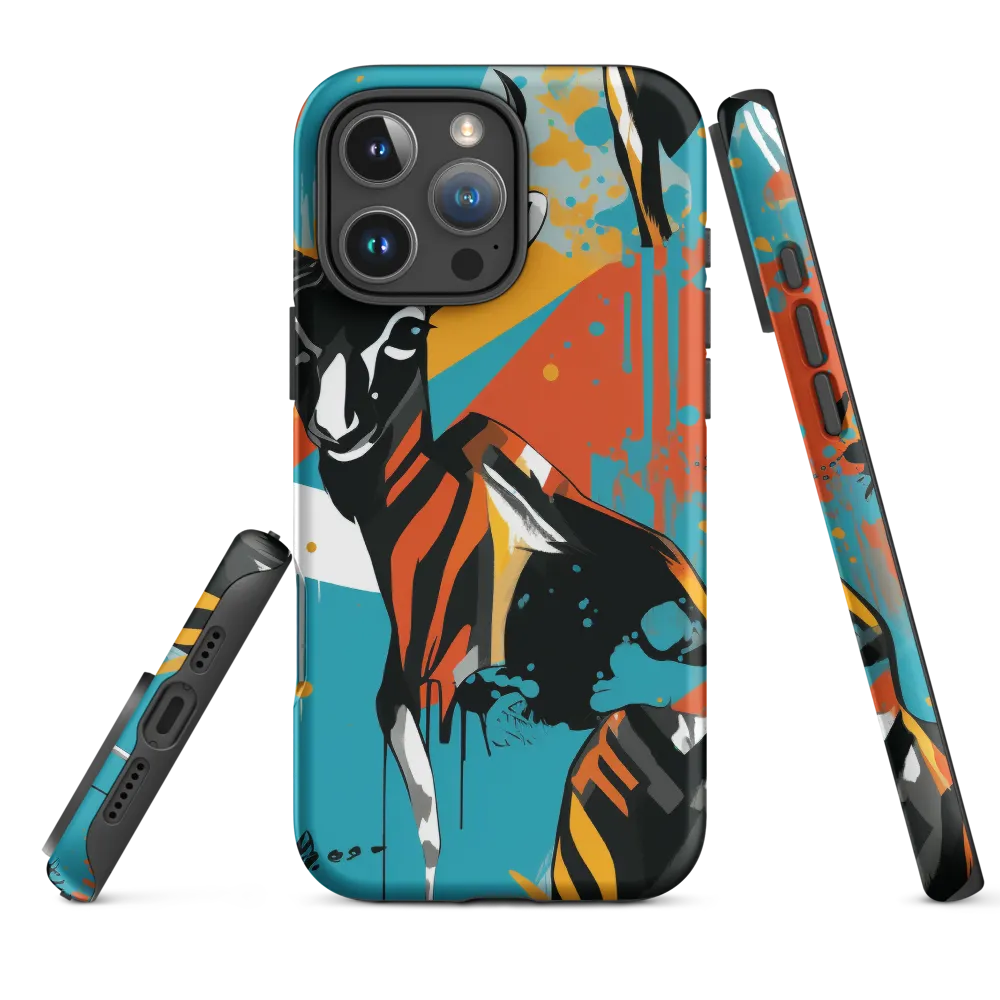 Dynamic Antelope in Vivid Abstract