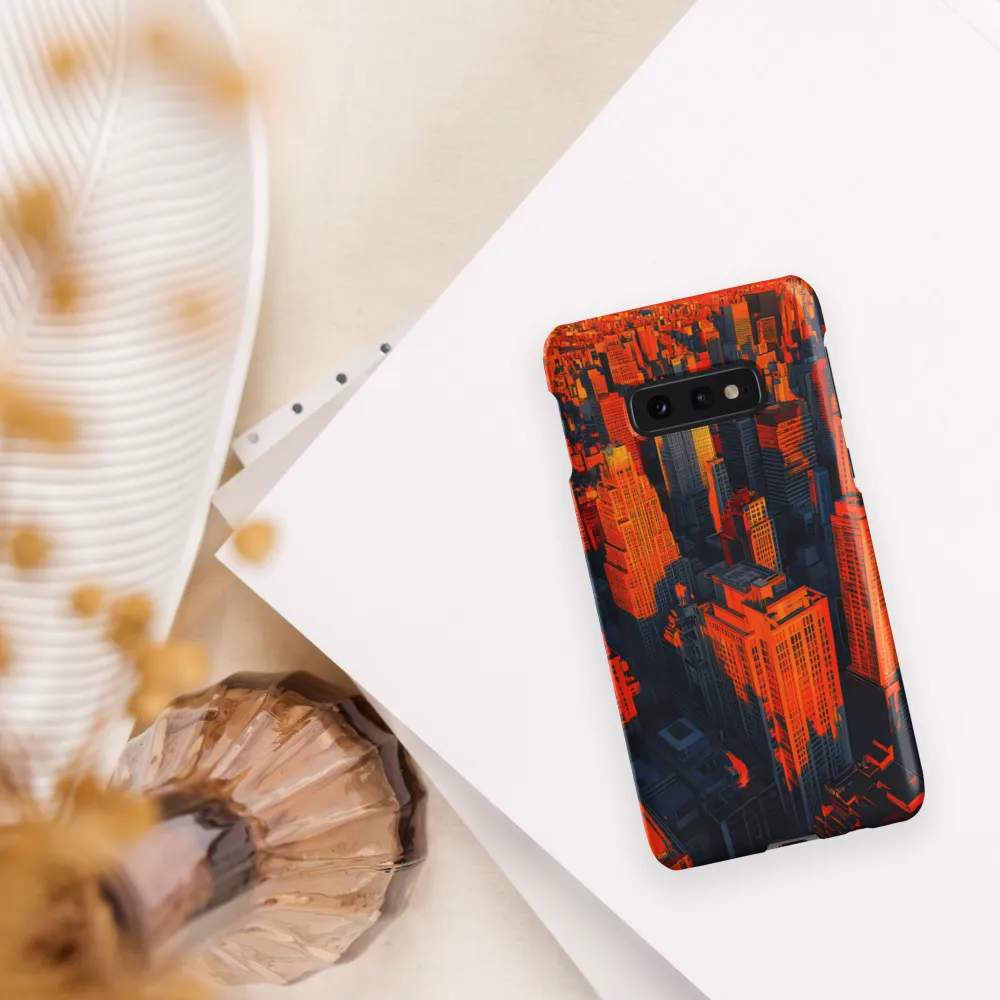 Urban Dawn: A Digital Ode to Skyscrapers | Phone Case |  S10e | Snap Case | Matte