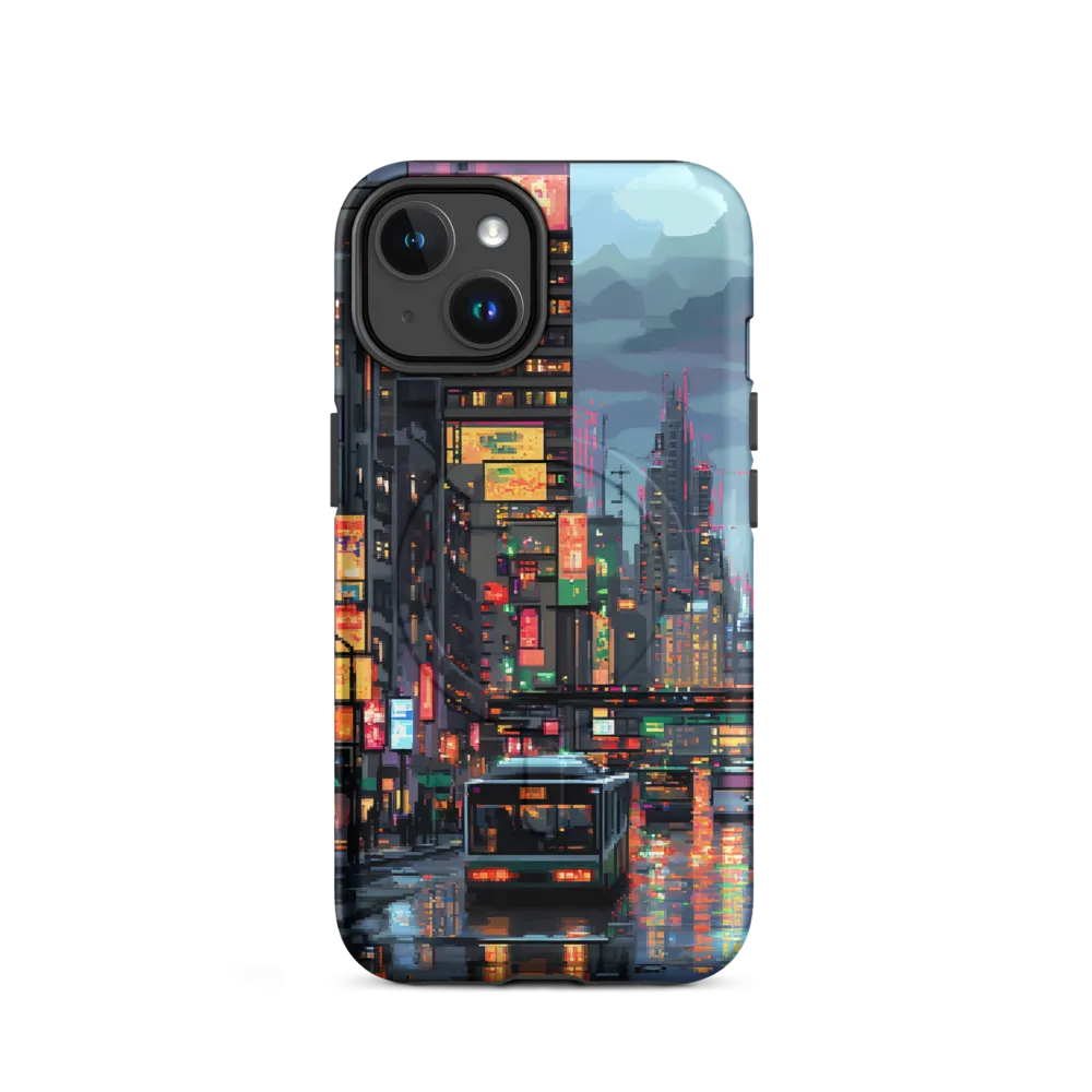 Neon Dreams: A Pixelated Urban Night