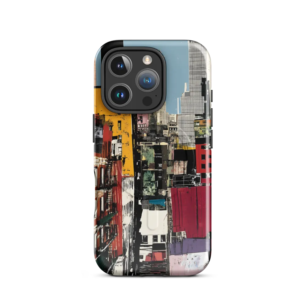 Urban Collage: A Vivid Cityscape | Phone Case |  16 Pro | MagSafe® Tough Case | Glossy