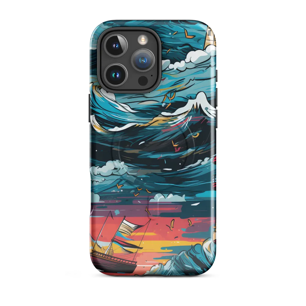 Turbulent Seas: A Lighthouse Adventure | Phone Case |  16 Pro Max | MagSafe® Tough Case | Glossy