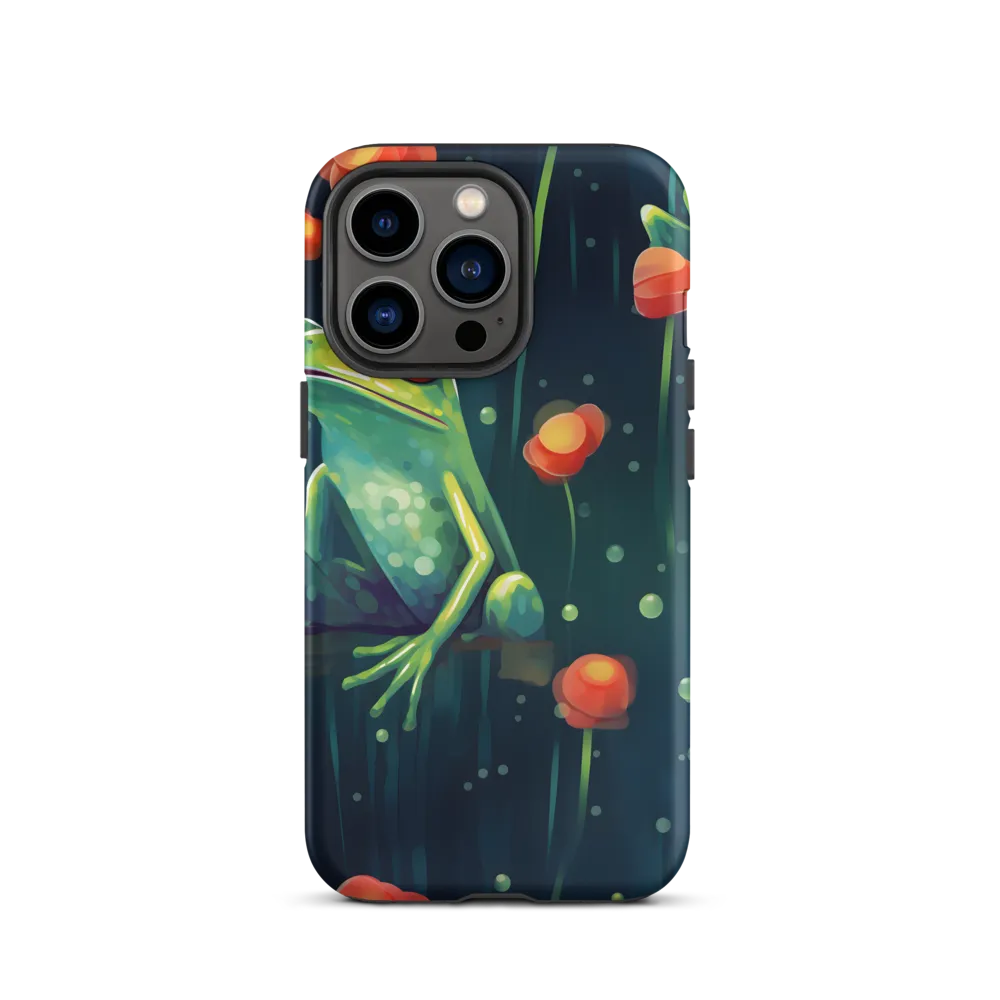 Playful Frogs in a Lush Pond