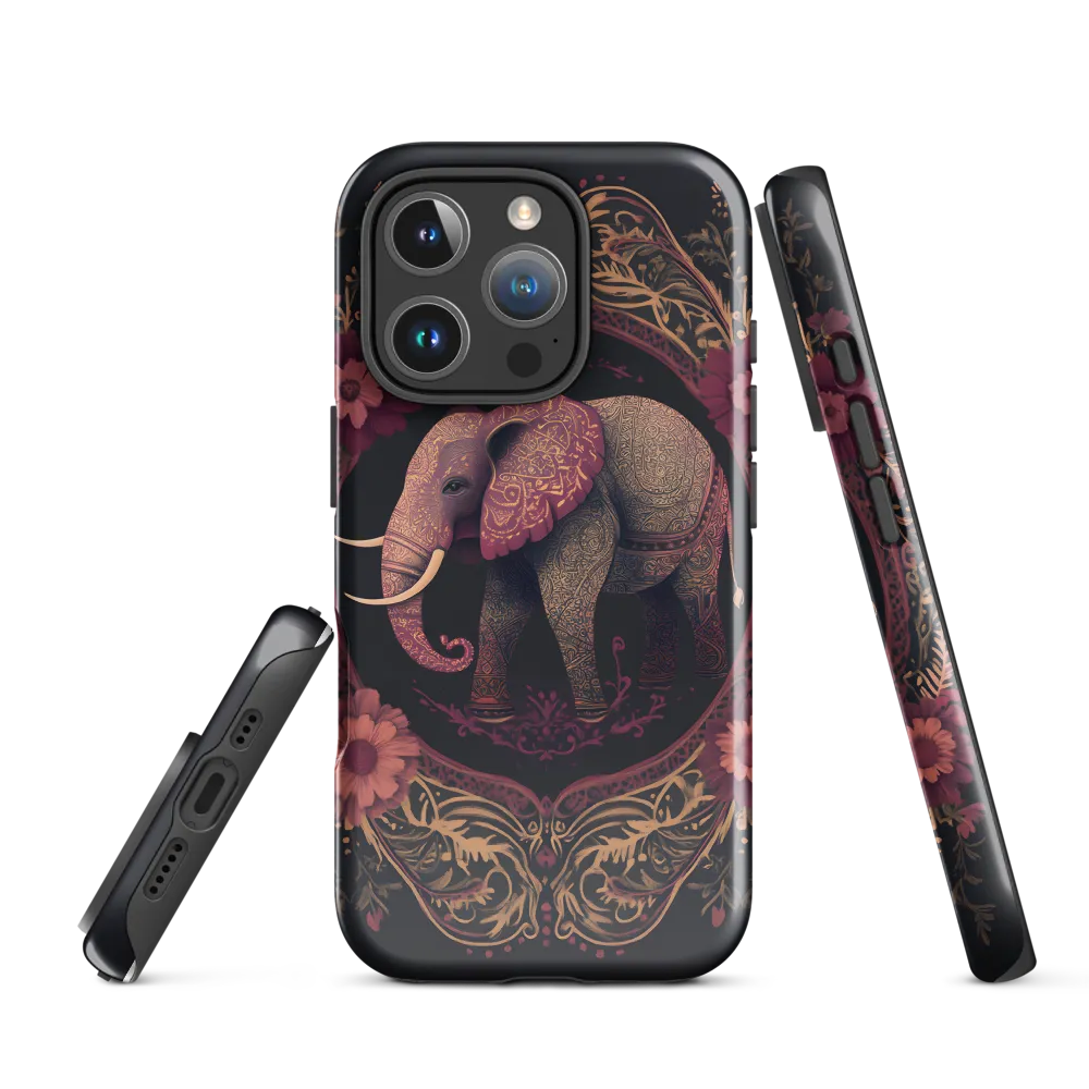Regal Reverie: The Ornate Elephant | Phone Case |  16 Pro | Tough Case | Glossy