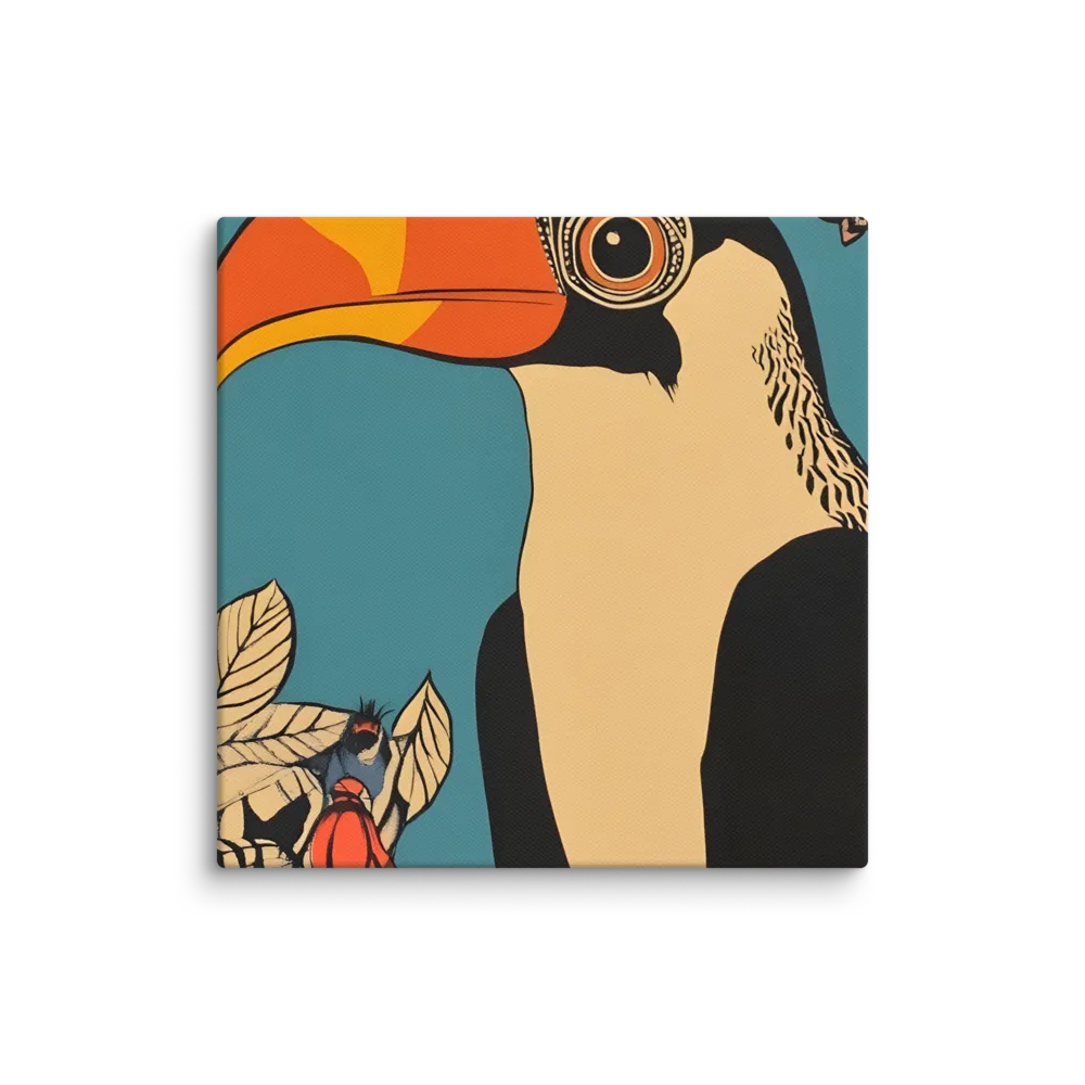 Tropical Majesty: The Toucan at Rest | Canvas | 6″×6″