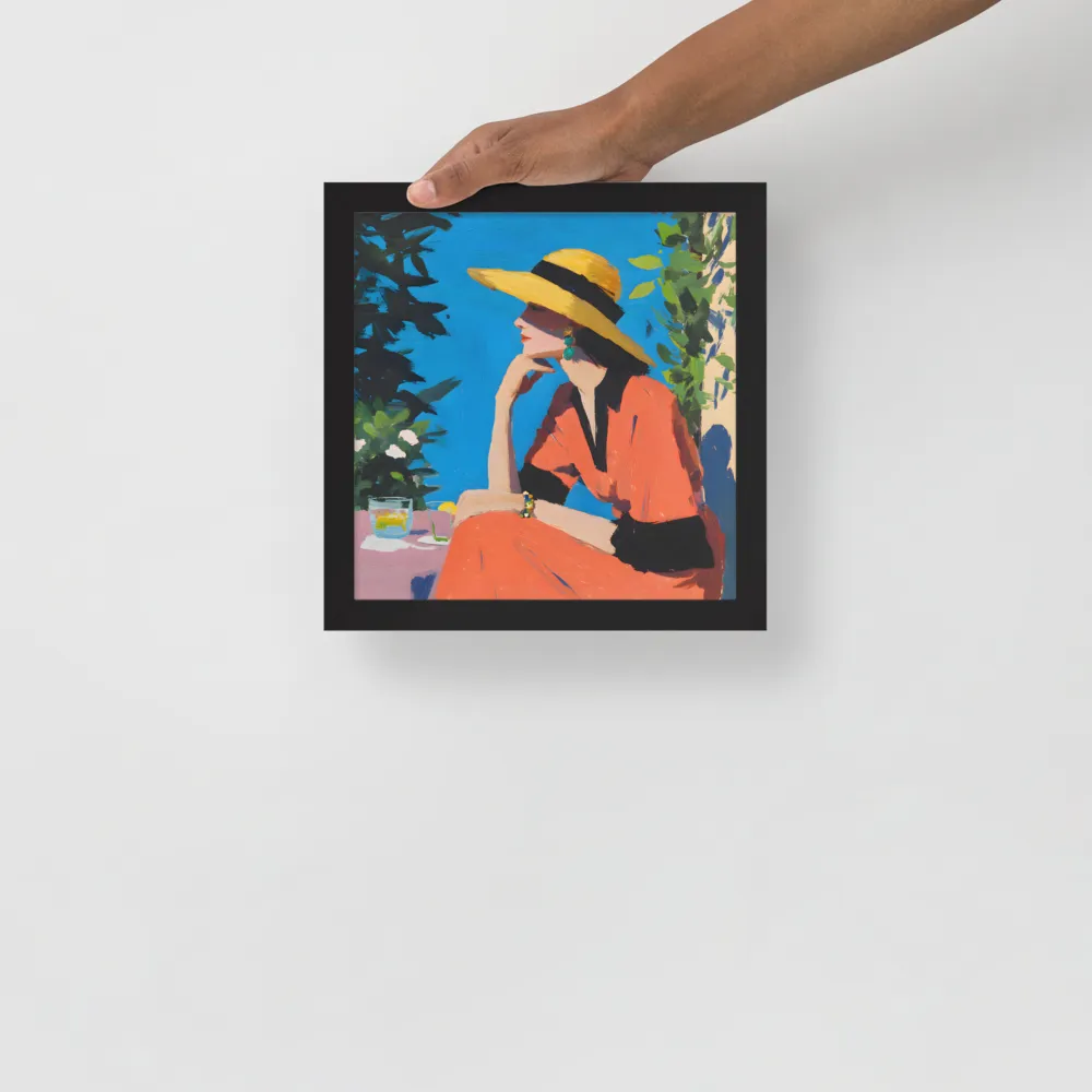 Sunlit Profile 
 Poster with Black Frame | 10″x 10″