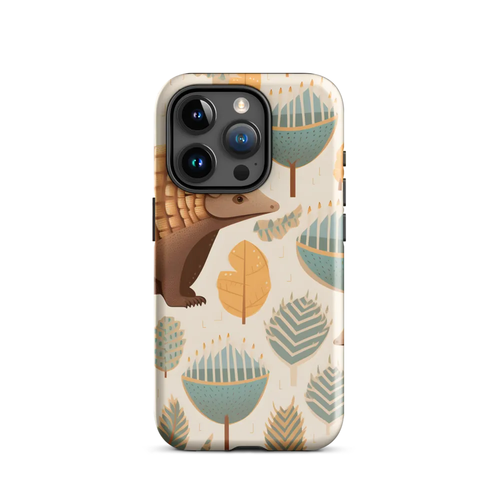Pangolins in a Whimsical Habitat | Phone Case |  15 Pro | Tough Case | Glossy