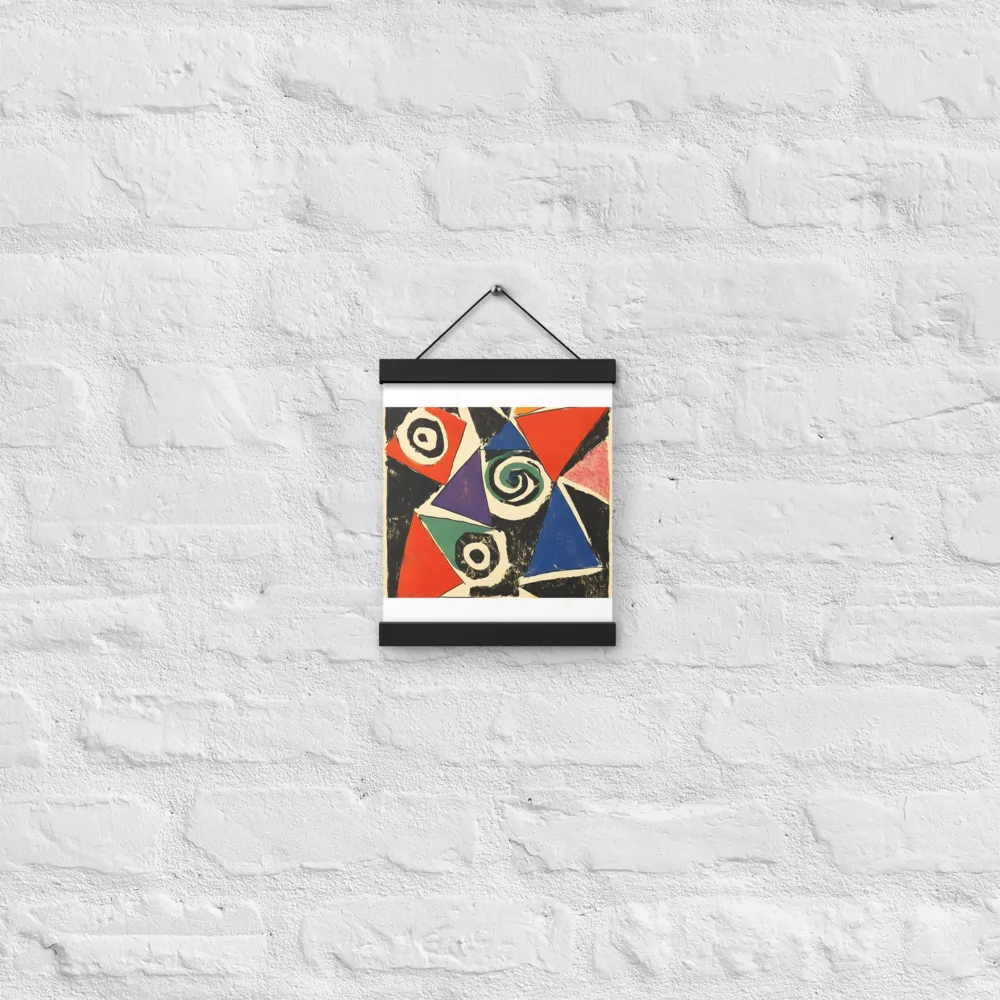 Dynamic Geometric Abstraction | Poster With Black Wood Hanger | 8″×10″