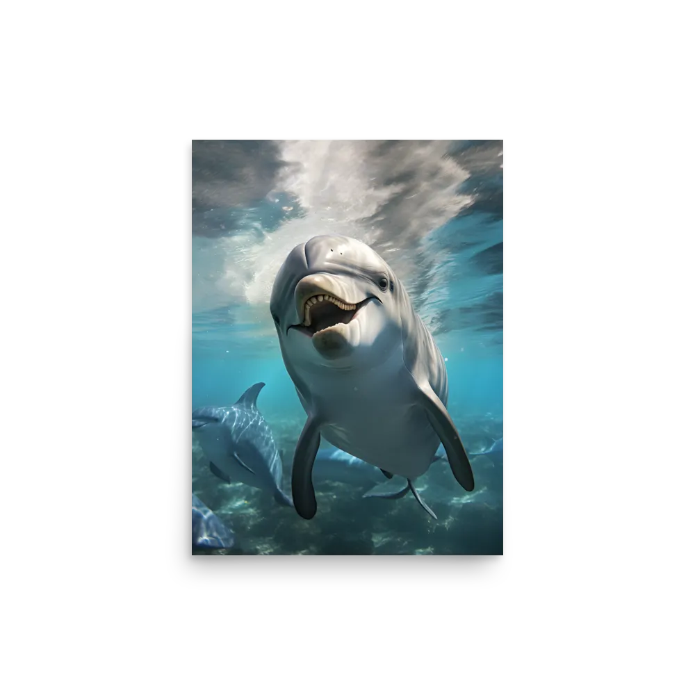 Beneath the Waves: A Dolphin's Dance