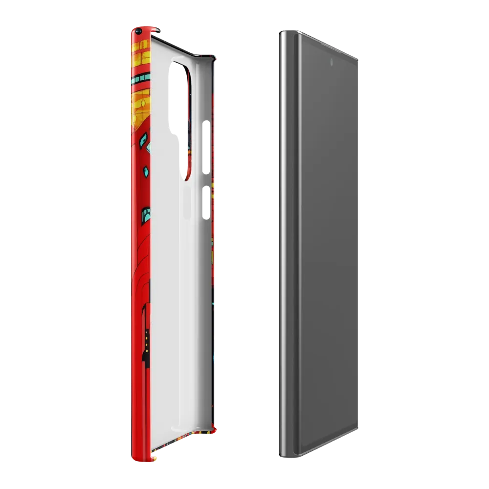 Neon Dreams: A Cyberpunk Cityscape | Phone Case |  S22 Ultra | Snap Case | Glossy