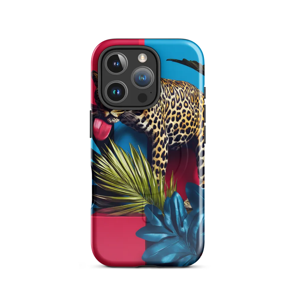 Playful Leopard in Vibrant Paradise
