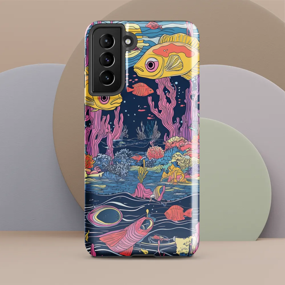 Underwater Dreamscape: A Playful Encounter | Phone Case |  S21 Plus | Tough Case | Glossy