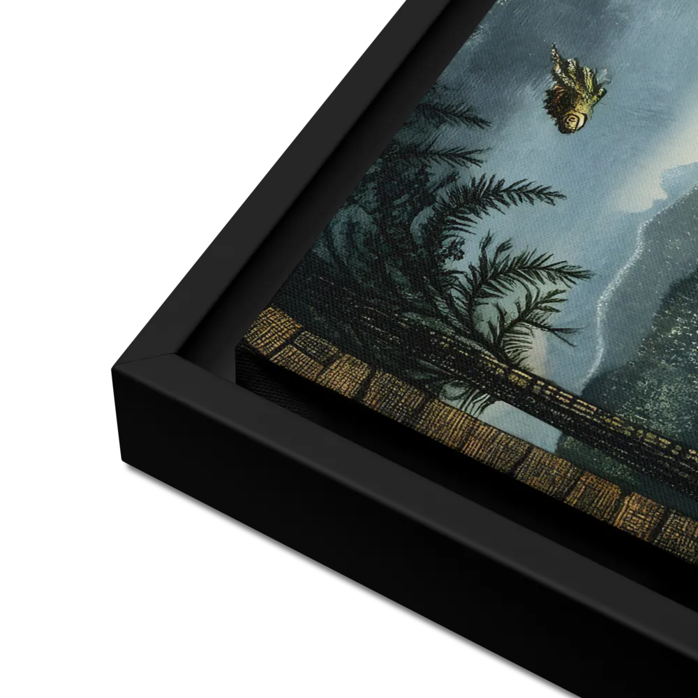 Whispers of the Enchanted Forest | Canvas with Black Frame | 16″×16″