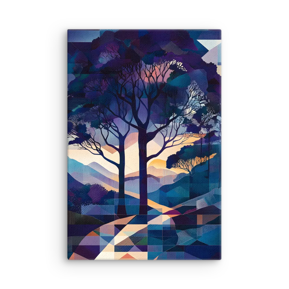 Tranquil Geometry: A Journey Through Color | Thin Canvas | 12″×18″