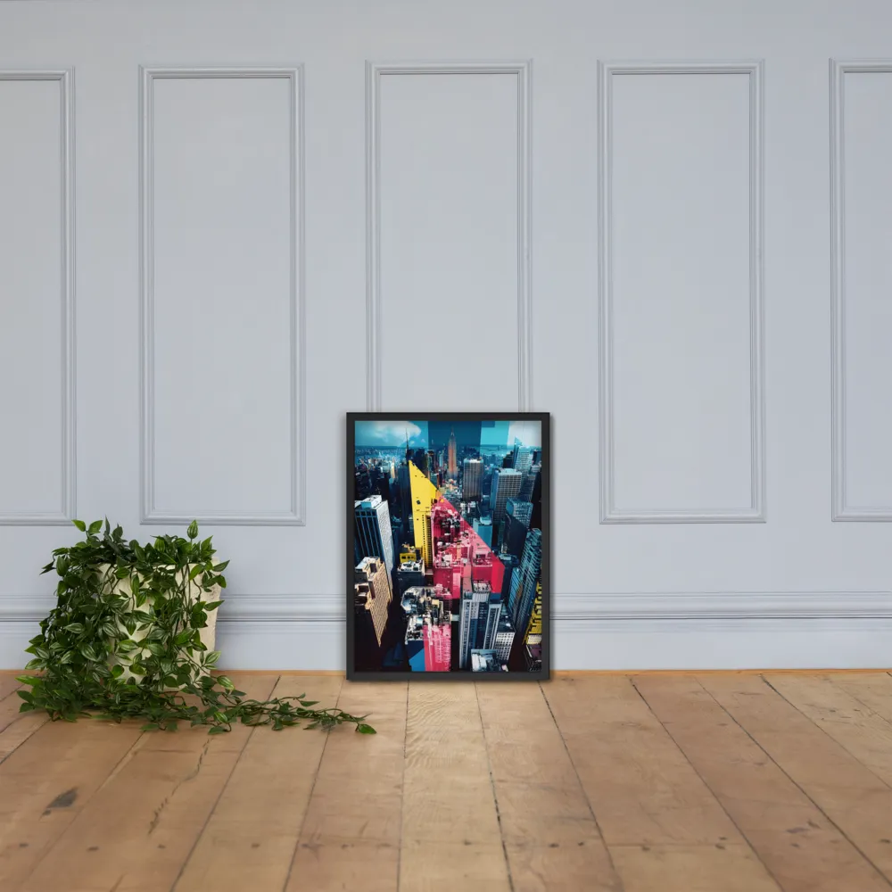 Dynamic Urban Symphony | Poster with Black Frame | 18″×24″