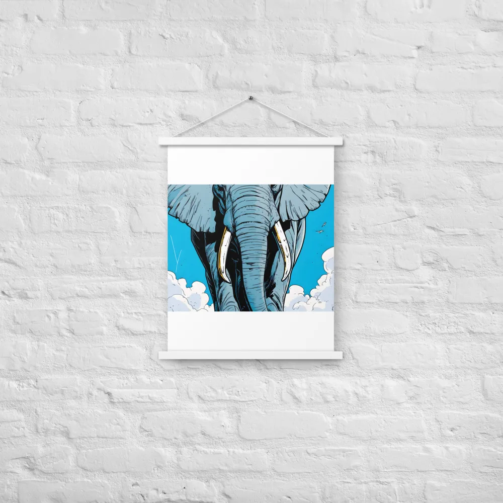 Majestic Presence: The Elephant | Poster With White Wood Hanger | 18″×24″