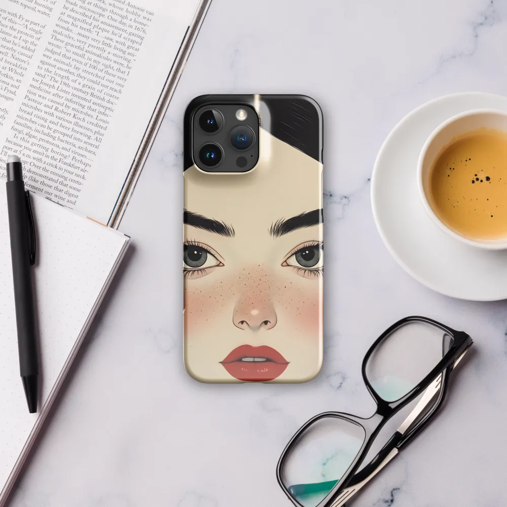 Serenity Captured: A Modern Portrait | Phone Case |  16 Pro Max | Snap Case | Glossy