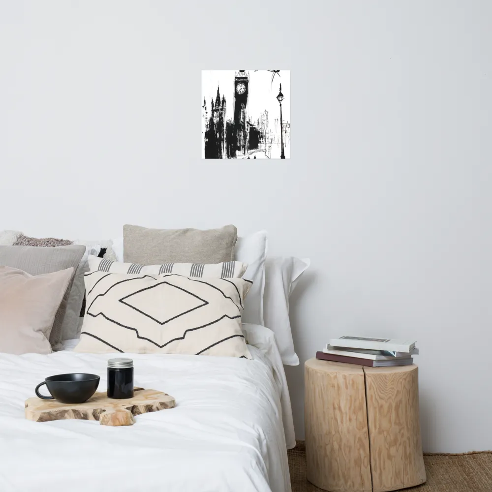 Clock Tower in Motion | Poster | 18″×18″