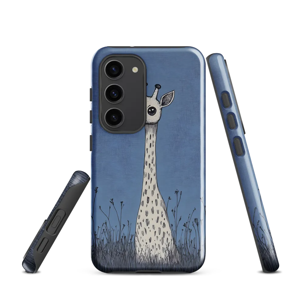 Whimsical Giraffe in Blue