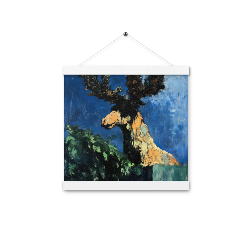 The Majestic Deer in Nature | Poster With White Wood Hanger | 12″×12″