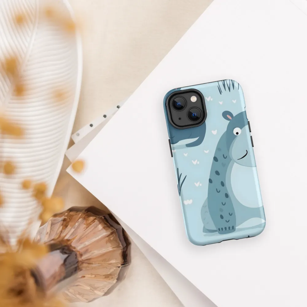 Whimsical Hippo Delight | Phone Case |  14 | Tough Case | Matte