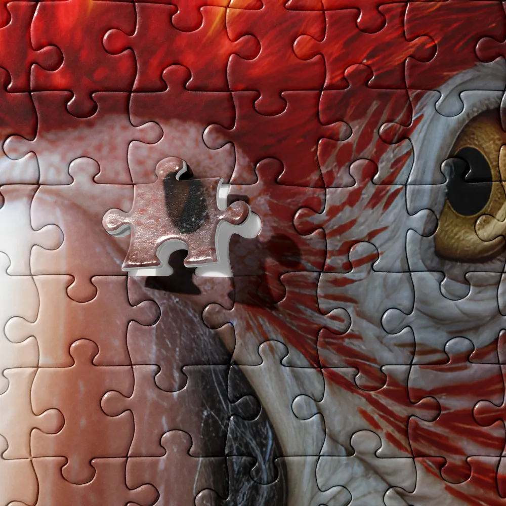 The Fiery Gaze of the Parrot | Jigsaw Puzzle | 520 pieces