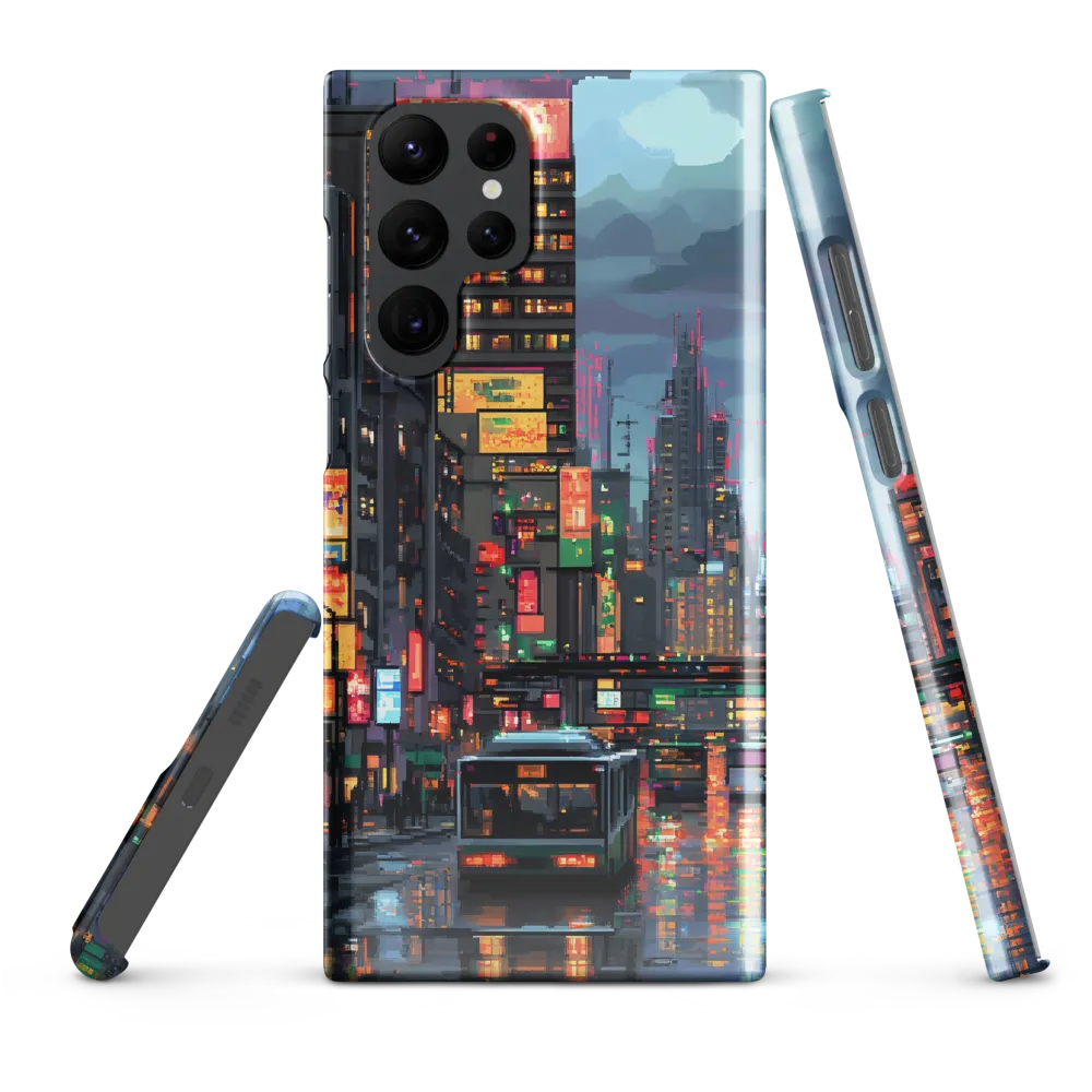 Neon Dreams: A Pixelated Urban Night