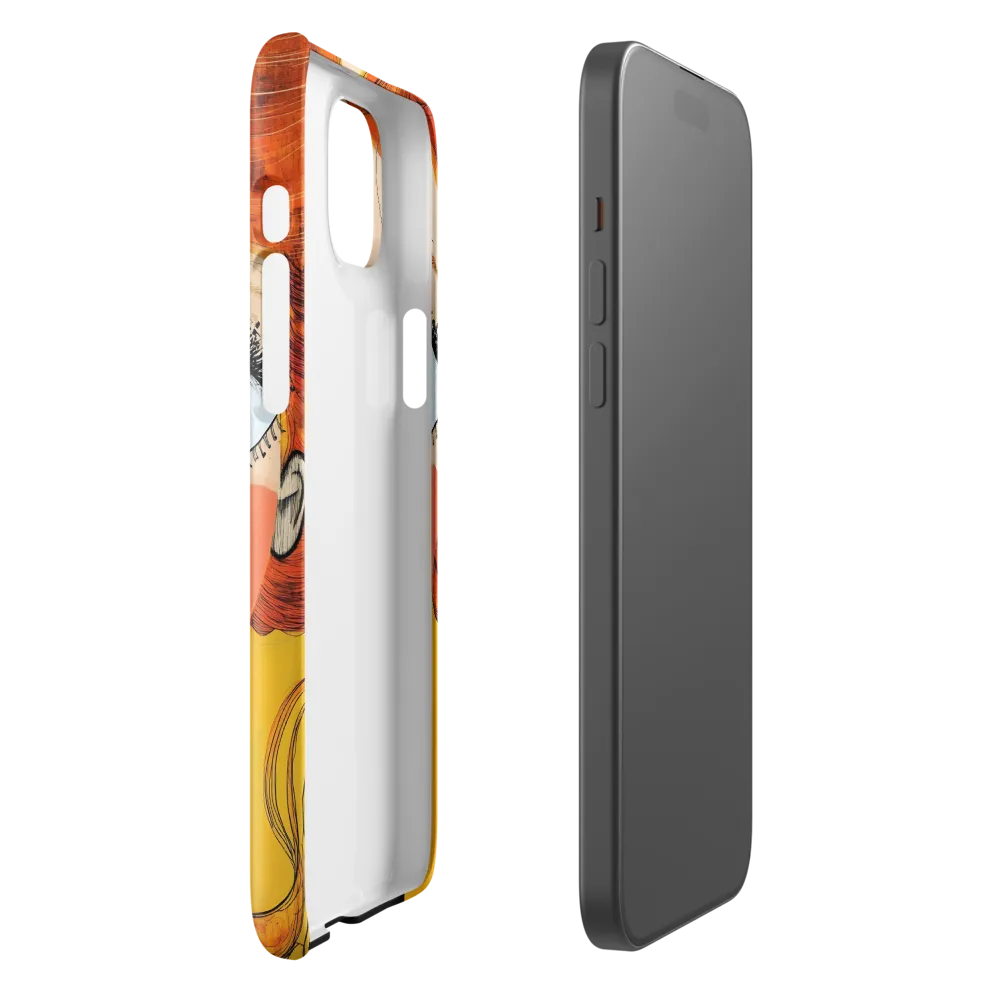 Whimsical Portrait of a Girl | Phone Case |  15 Plus | Snap Case | Glossy