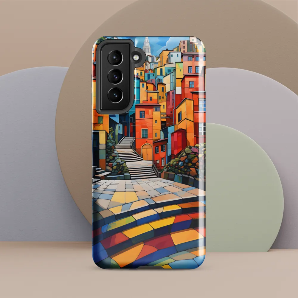 Vibrant Village: A Cubist Journey
