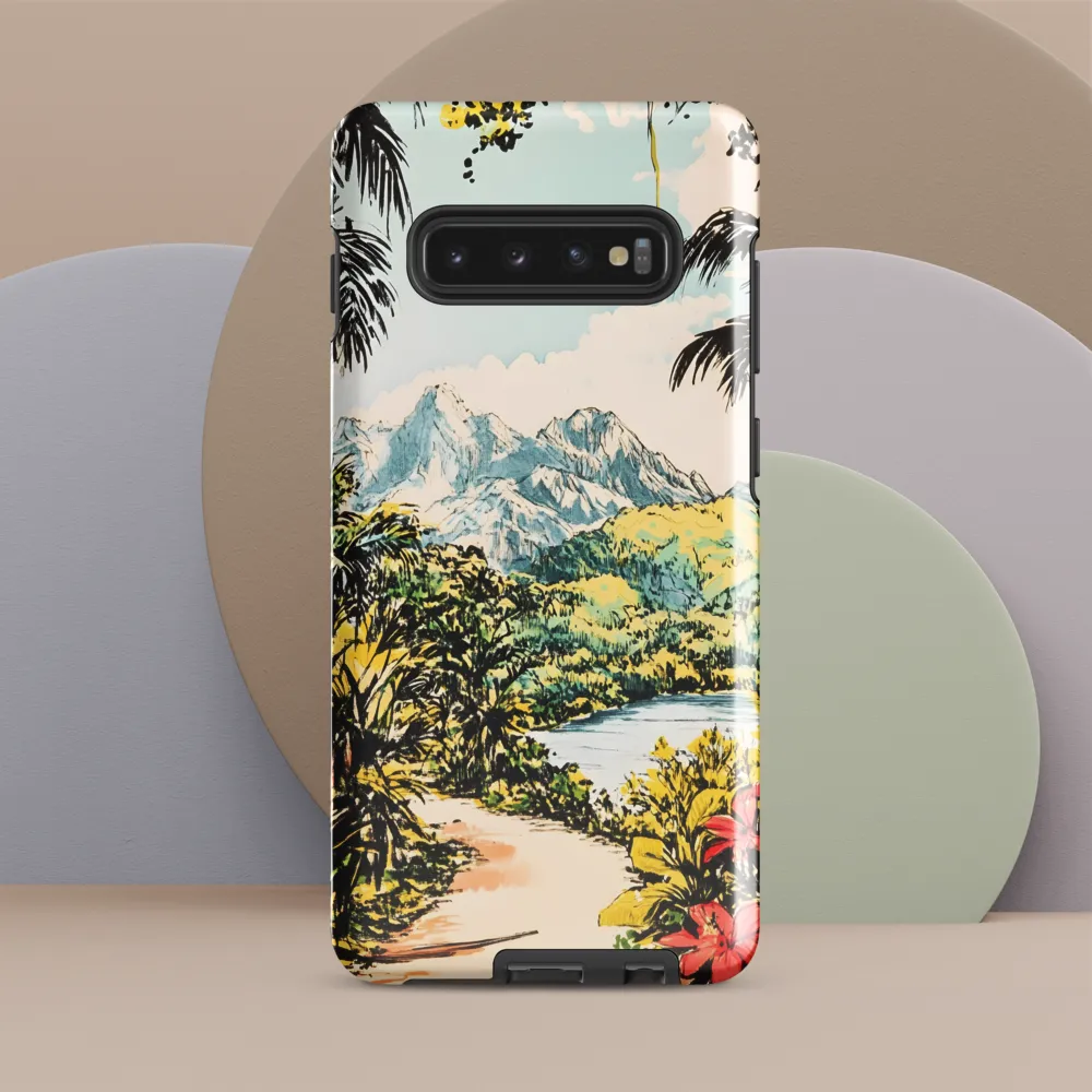 Tropical Serenity | Phone Case |  S10 Plus | Tough Case | Glossy