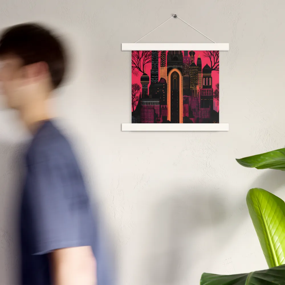 Urban Reverie | Poster With White Wood Hanger | 10″×10″