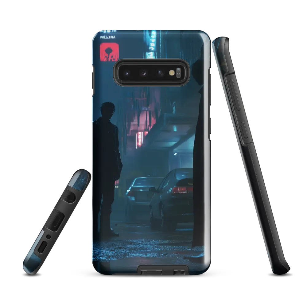 Shadows in the Neon Rain | Phone Case |  S10 Plus | Tough Case | Glossy