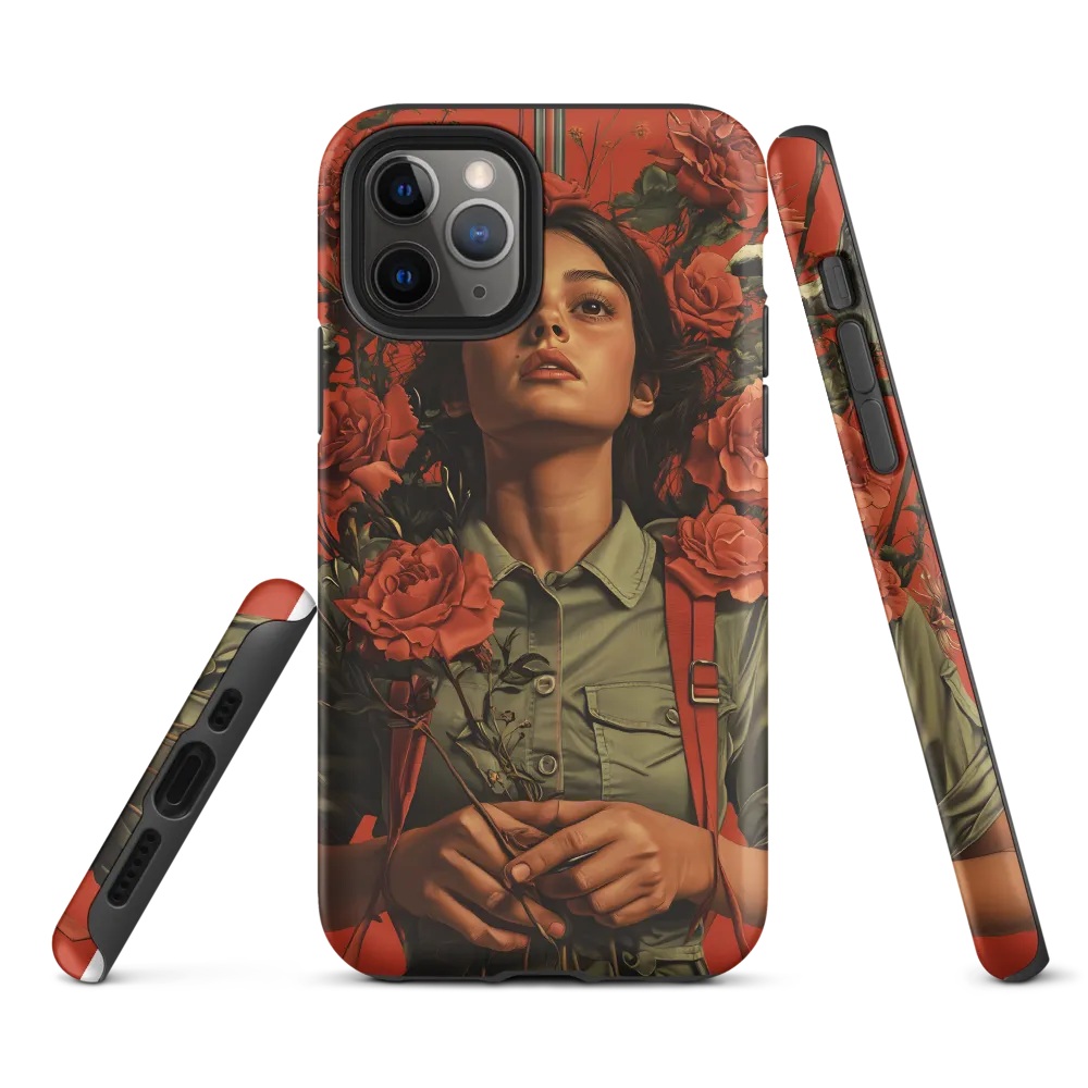 Harmony and Strength: A Portrait Among Roses